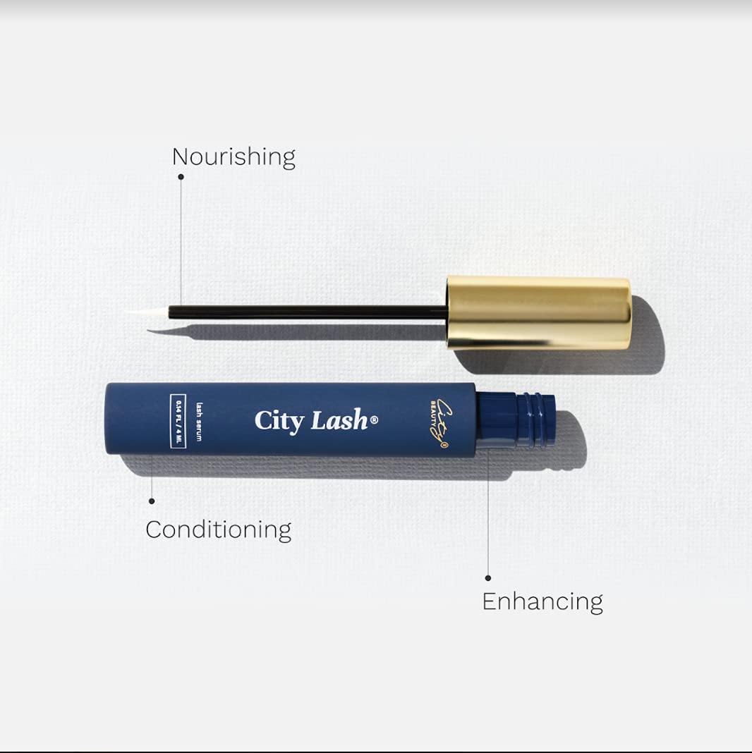 City Beauty City Lash® - Natural Eyelash Enhancing Serum - Nourish & Lengthen Lashes - No Harsh Chemicals - Get Stronger, Fuller, Thicker-Looking Eyelashes - Clean & Cruelty-Free