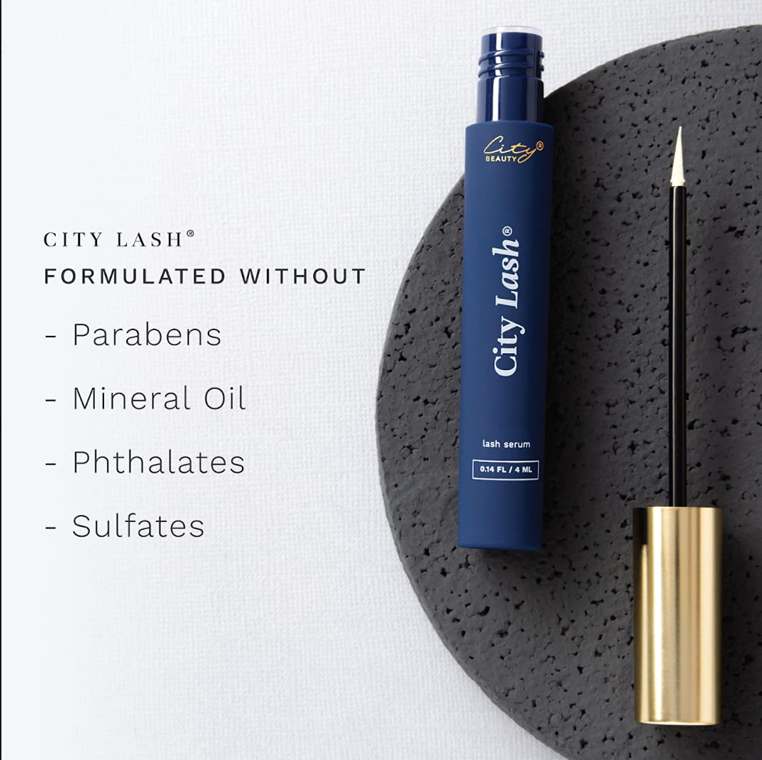 City Beauty City Lash® - Natural Eyelash Enhancing Serum - Nourish & Lengthen Lashes - No Harsh Chemicals - Get Stronger, Fuller, Thicker-Looking Eyelashes - Clean & Cruelty-Free