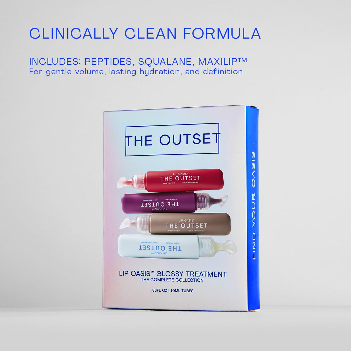 The Outset Lip Oasis Hydrating Lip Balm & Gloss 4-Shade Set, 0.3 oz Each