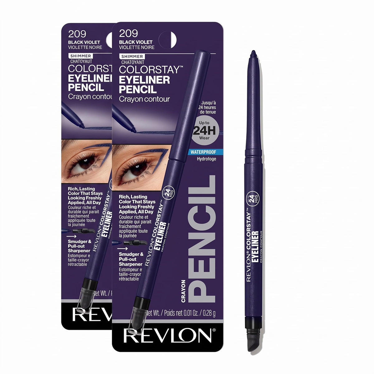Revlon ColorStay Pencil Waterproof Eyeliner, Smudge-Proof, Eye Makeup with Built-In Sharpener, Packaging May Vary, 210 Teal, 0.01 oz