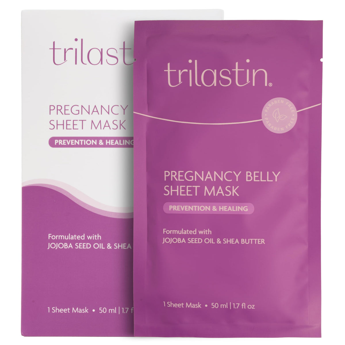 TriLASTIN Belly Masks - Belly Masks for Pregnant Women - Hydrating & Soothing for Itchy Skin - Reduces Stretch Marks - Safe for Sensitive Skin - Paraben & Phthalate-Free - Made in USA - 4 Pack