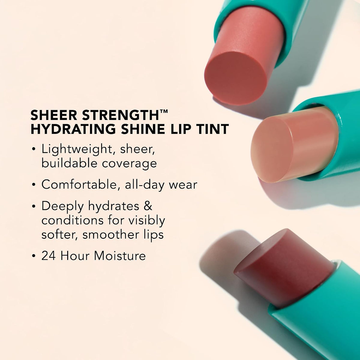Thrive Causemetics Sheer Strength Lip Tint Trio with Bag, 3 Shades
