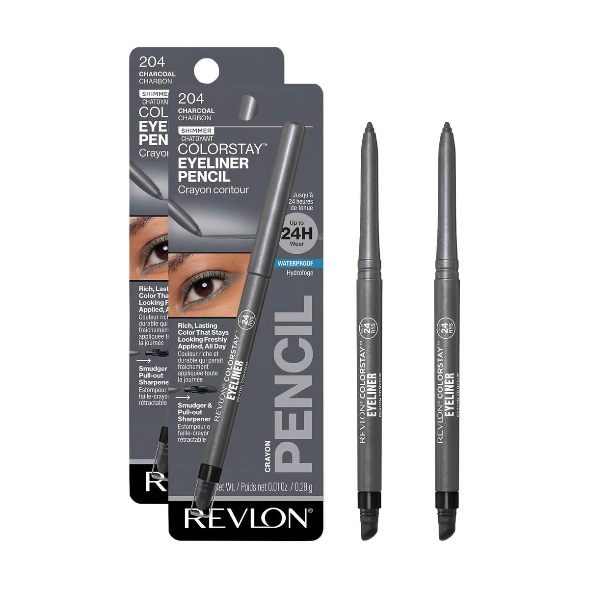 Revlon ColorStay Pencil Waterproof Eyeliner, Smudge-Proof, Eye Makeup with Built-In Sharpener, Packaging May Vary, 210 Teal, 0.01 oz