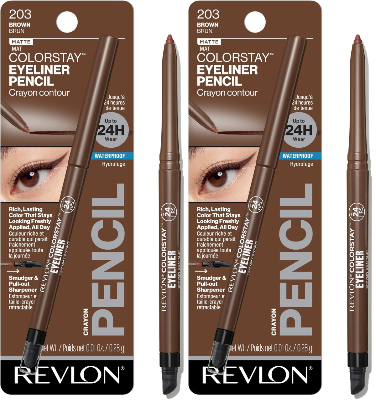 Revlon ColorStay Pencil Waterproof Eyeliner, Smudge-Proof, Eye Makeup with Built-In Sharpener, Packaging May Vary, 210 Teal, 0.01 oz