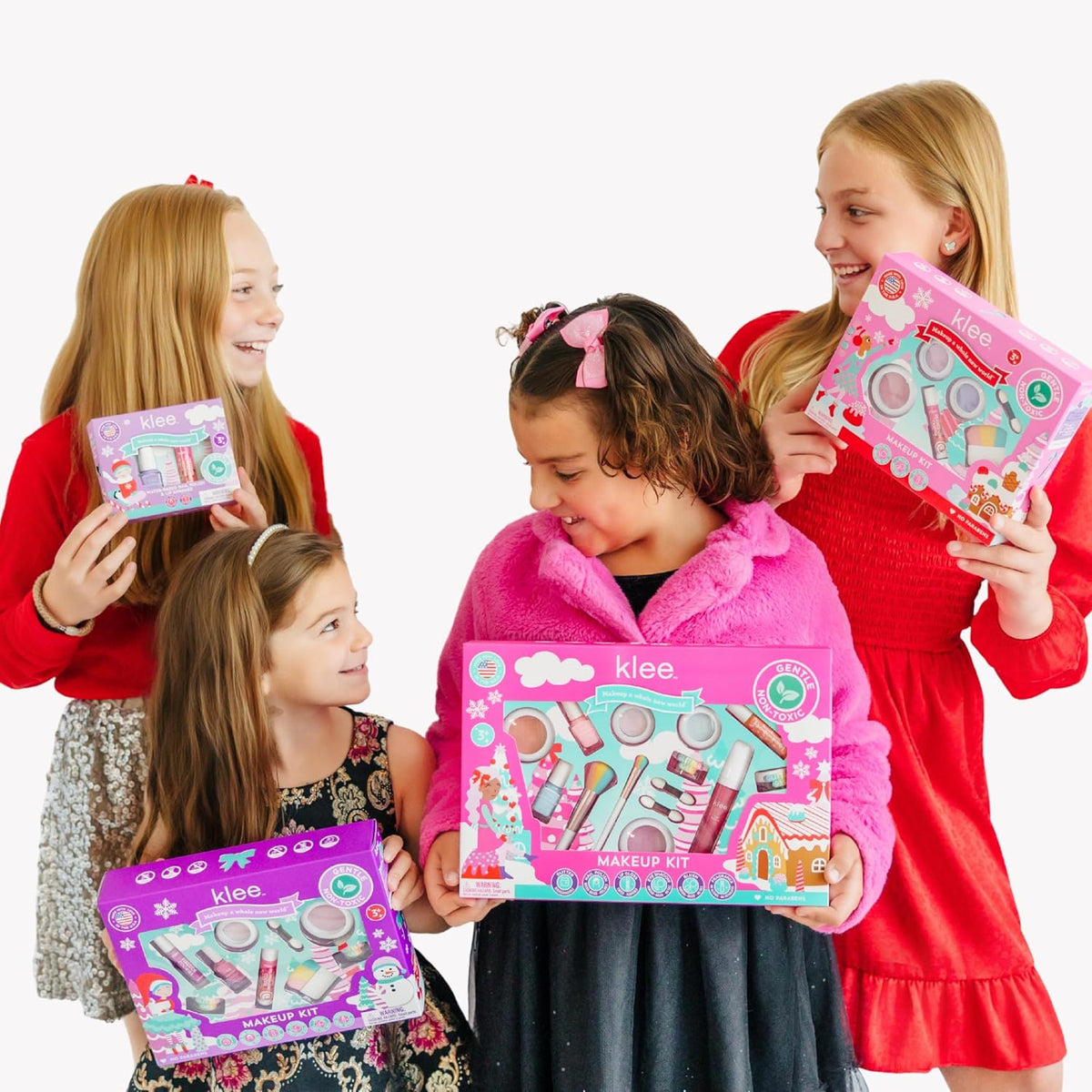 Klee Naturals Holiday Ultimate Mineral Makeup Kit. Gentle and Non-Toxic. Perfect for Kids and Tweens. Made in USA. (Let It Glow)