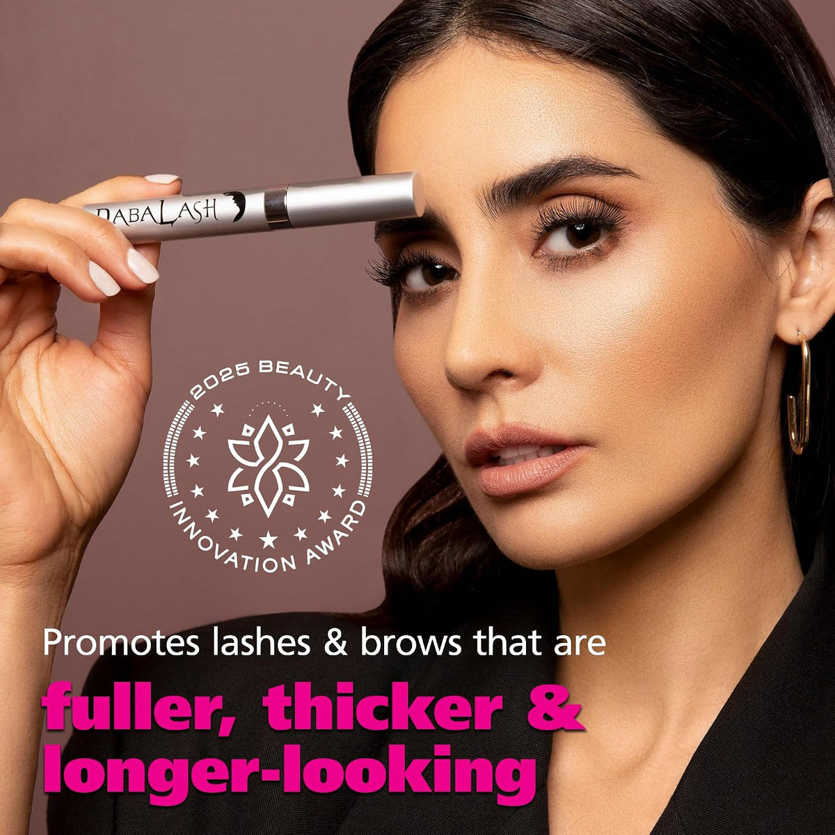 DABALASH Professional Eyelash & Eyebrow Growth Serum with Castor Oil – Promotes the Appearance of Naturally Longer, Fuller, Thicker & Stronger Lash + Brow Hair – 0.18 oz