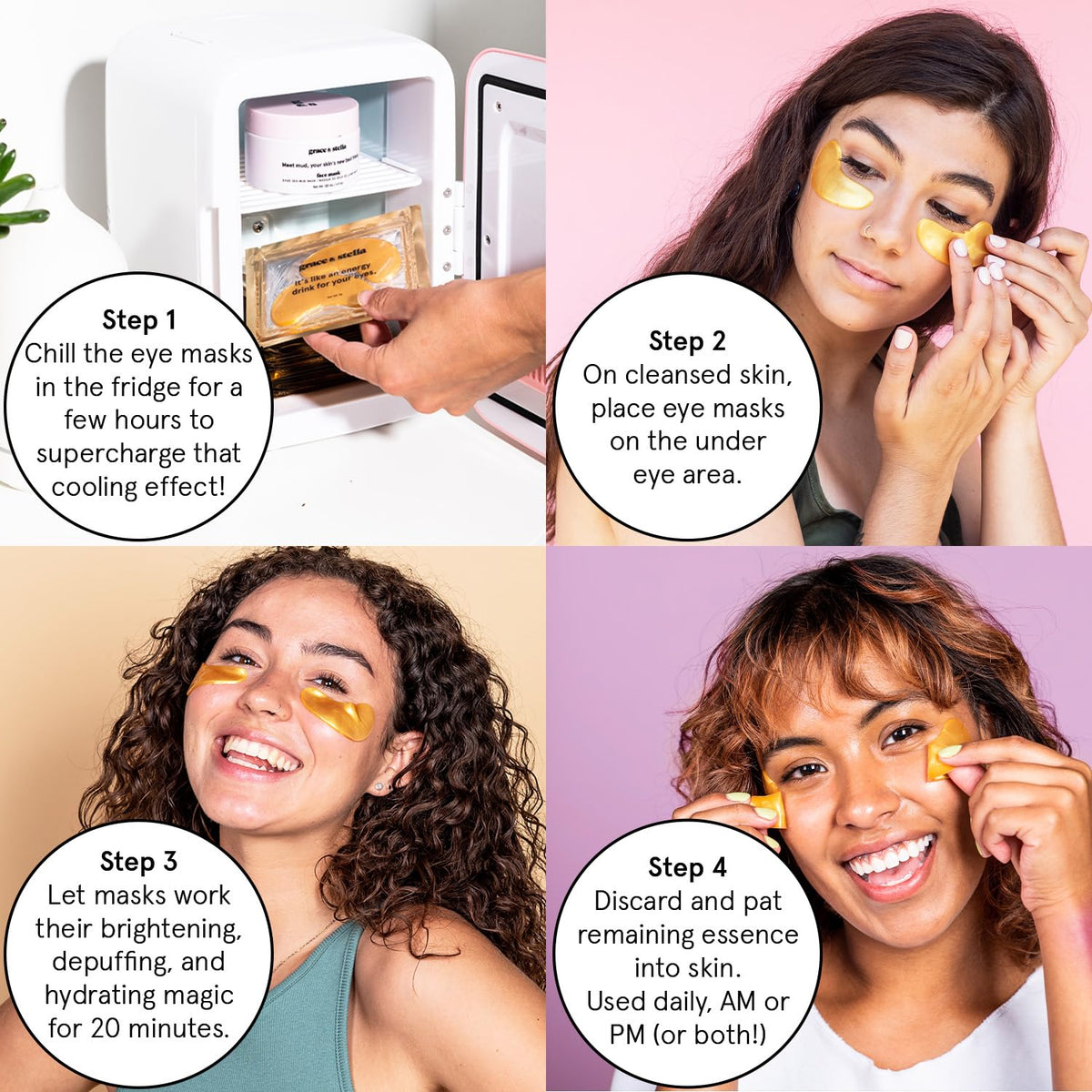 grace & stella Under Eye Patches Eye Masks for Puffy Eyes and Dark Circles | Gifts for Women, Bridesmaids, Birthdays, Bachelorette Party, Self Care Gifts for Women - Vegan Cruelty-Free (12 Pairs)